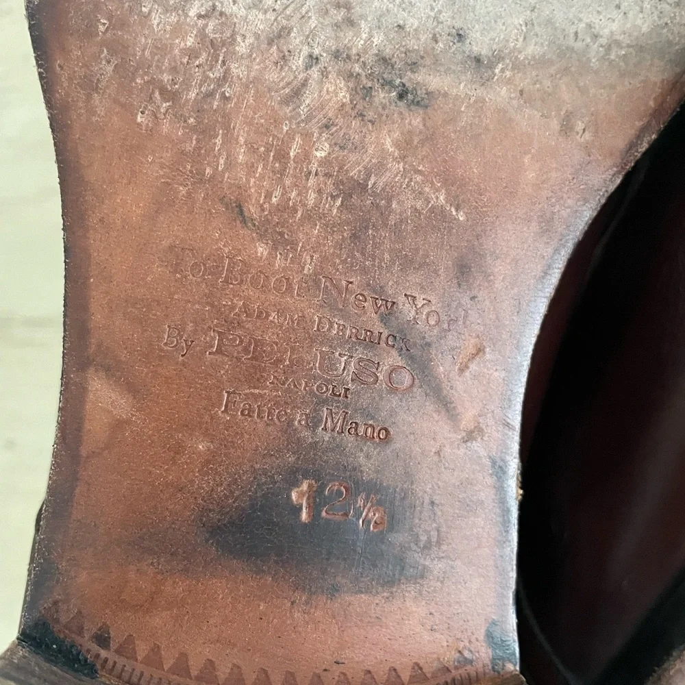 TO BOOT NEW YORK Hand Made‎ in Italy Brown Derby in Italian Calf Size 12 1/2